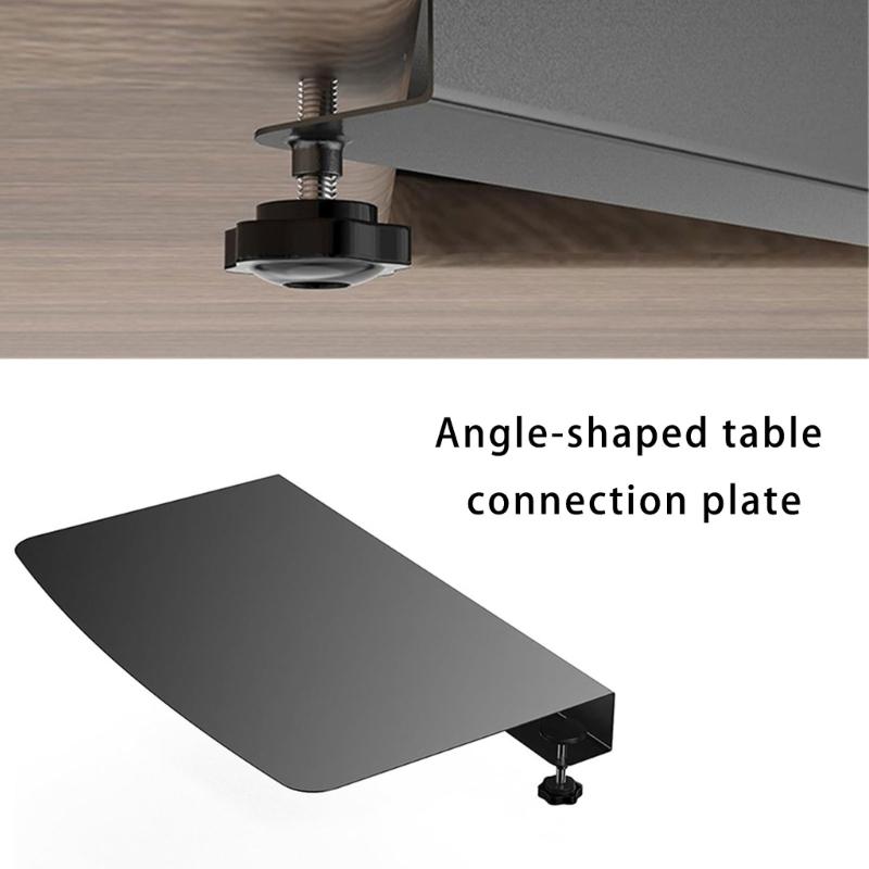 L Shaped Desk Corner Reinforcement Plate Nonrust Steel Mounting For Computer Accessories Space Optimization