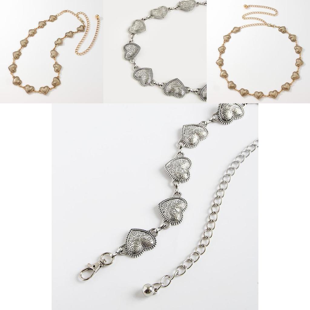Vintage Love Heart Metal Waist Belt For Women With Ethnic Motifs For Spring And Fall