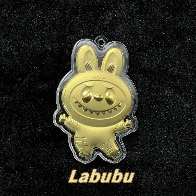 

Шуйбей 999 Чисте Золото Мультяшний Лабубу Ланцюжок для Телефону та Брелок Подарунок