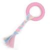 Durable Dog Flying Disc, Ball, Rope, and Carrot Teething Toy Set for Puppies.