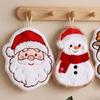 Kawaii Xmas Hanging Hand Towel Creative Cleaning Hand Cloth Christmas Tree Hand Towel  Home Decor