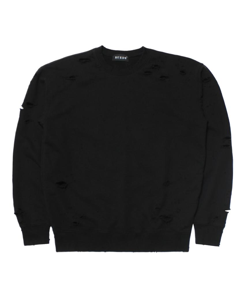 Leondieseu Damaged Sweatshirt (Black)