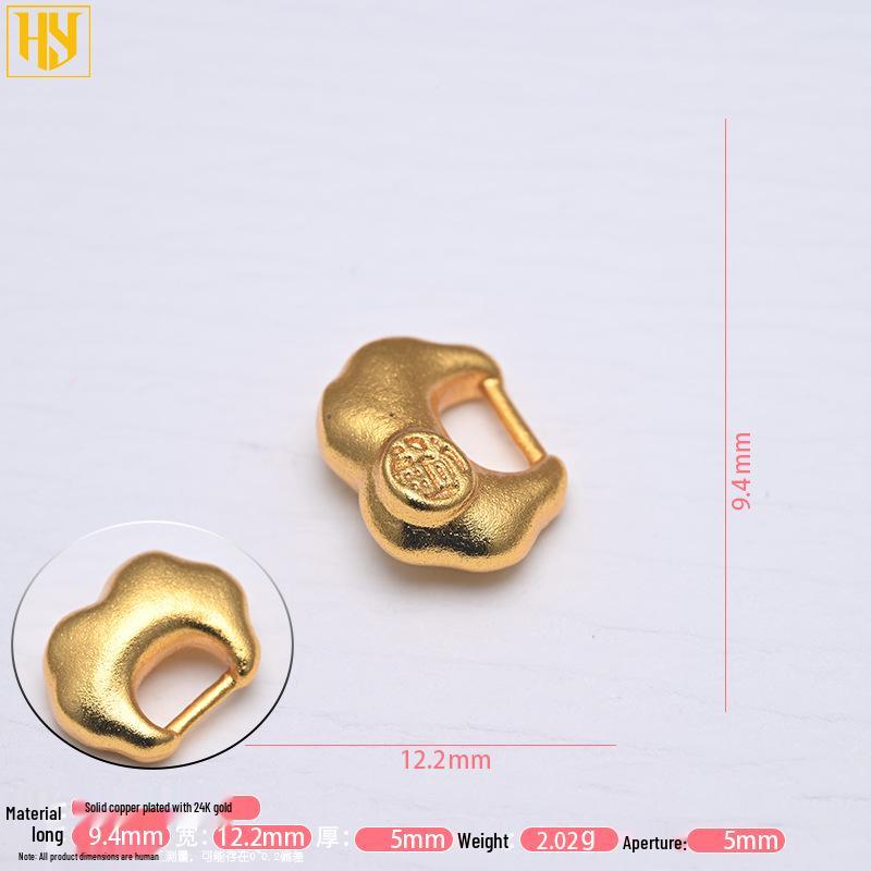 Vergoldeter Glücksschloss Anhänger Armband Halskette Charm