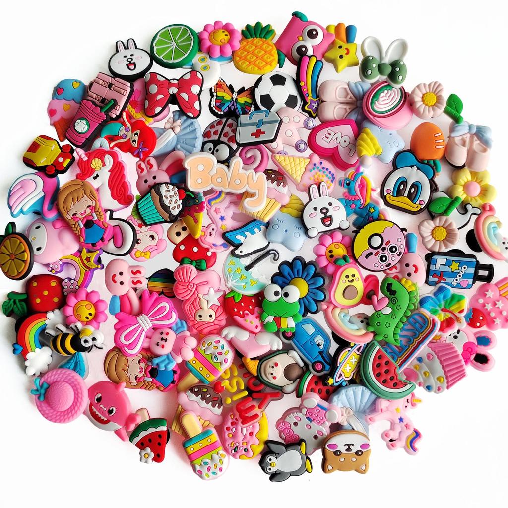Surprise Shoe Charms: Random Style PVC Soft Rubber Accessories for Crocs