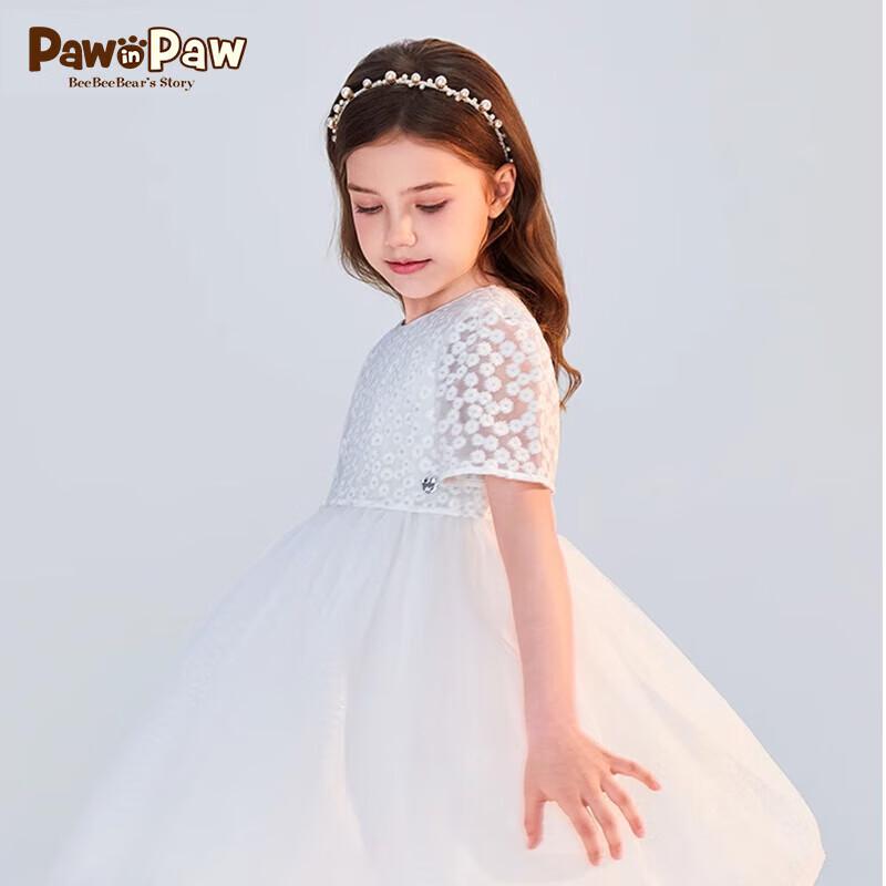 PawinPaw Girls  Crystal Glory Cartoon Bear Princess Dress 130 cm