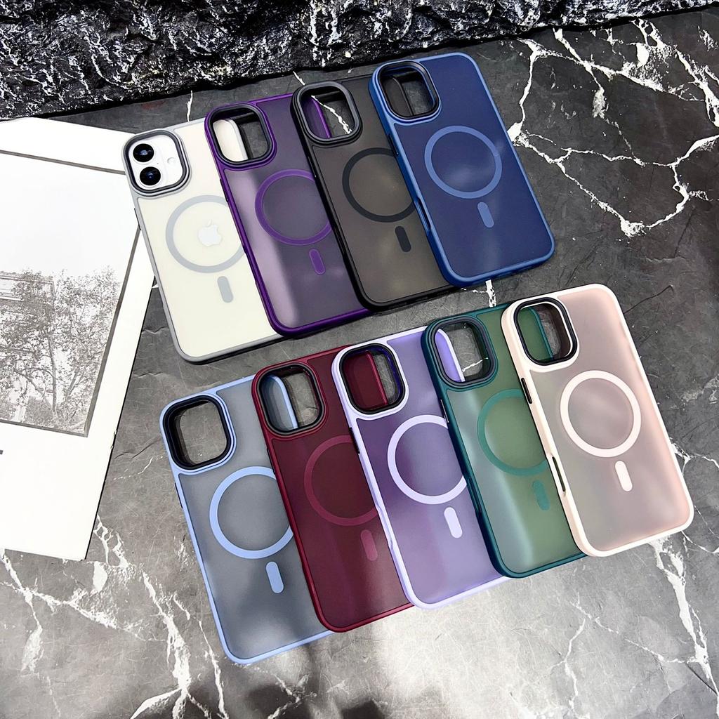 Applicable To Apple 16 Magnetic Suction Phone Case Iphone15promax Skin Matte 14 Semi-transparent Anti-fall