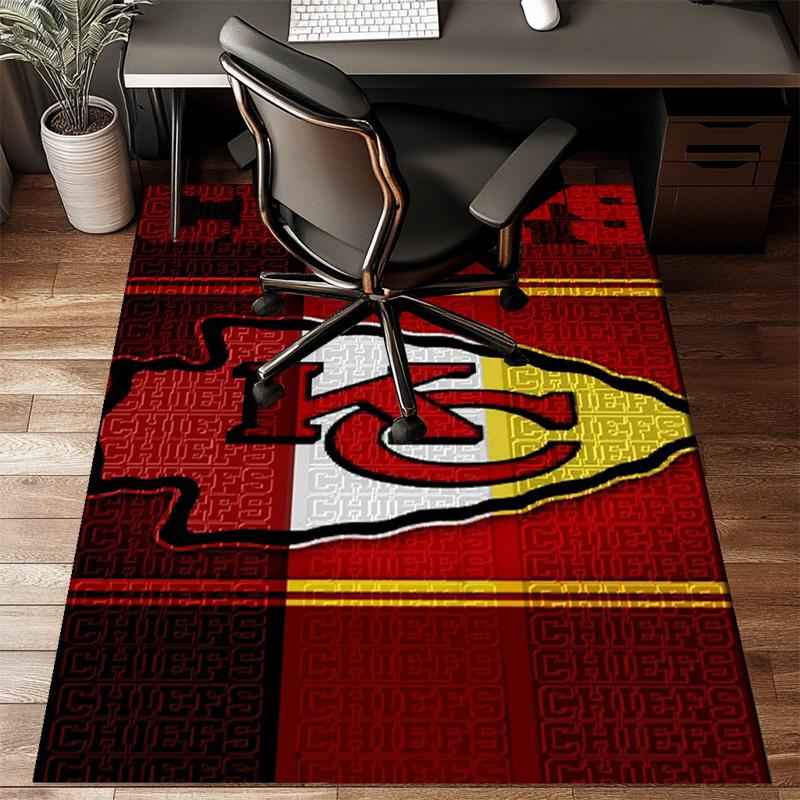 Kansas City Chiefs Logo Rug Game Carpet, Floor Mat for Bedroom Living Room Entryway Rug, Home Decor Idea Gift for Christmas Birthday
