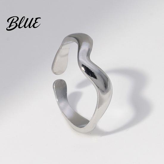 One-piece Open Ring Women Finger V-Shaped Curved Geometric Adjustable Fit