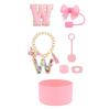 7pcs Cup Accessories Set for Stanley 30oz 40oz Tumbler Straw Cover Cap Boot Spill Proof Stopper Letter Keychain Charm Sticker