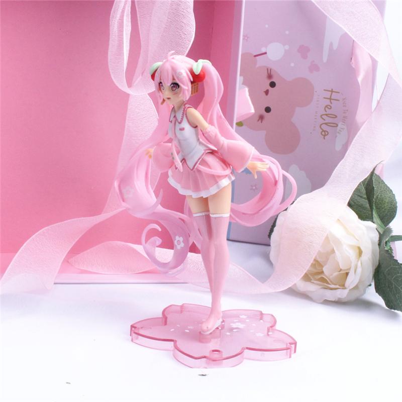 Nowa figurka akcji Hatsune Miku Miku Kawaii Kolekcja Model Różowa Sakura laleczka kawaiii Model kolekcjonerski Zabawki Dekoracja tortu
