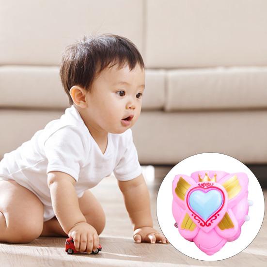 Luminous Top Interactive Football Heart Shape Spinning Top Battery-operated Musical Spinning