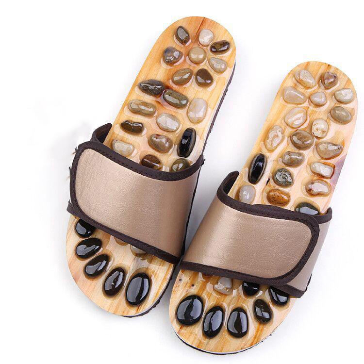 Fashion Acupoint Massage Slippers Men Women Sandals Feet Chinese Acupressure Therapy Foot Massager Shoes Men's Unisex Summer Sandal Home