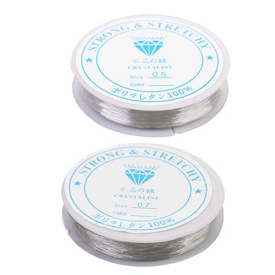 Filo elastico trasparente, cordoncino elastico per la creazione di gioielli da 0,7 mm e 0,5 mm