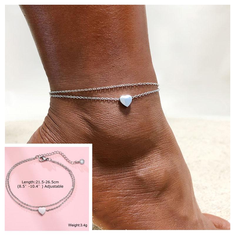 

Beach Women Chain Anklet Stainless Steel Rope Twist Chain Link Ankle Summer Foot Bracelet Wholesale Jewelry