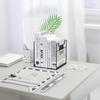 2Pcs Black Iron Bookends Heavy Duty Desktop Book Stand For Home Office Shelf Organization Non Scratch Anti Rust Powder Coated