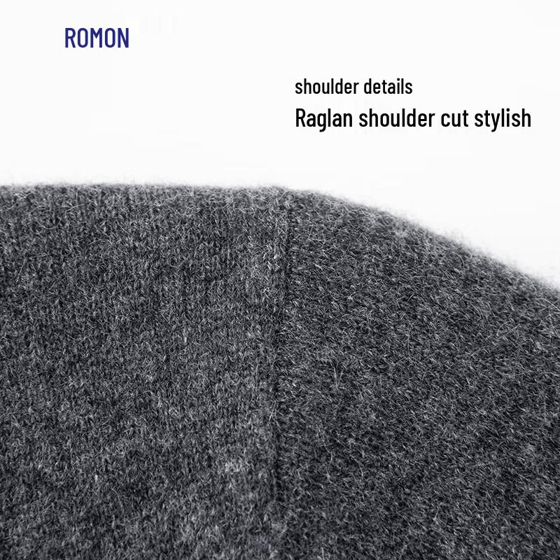 ROMON Men's Pure Cashmere V-Neck Cardigan