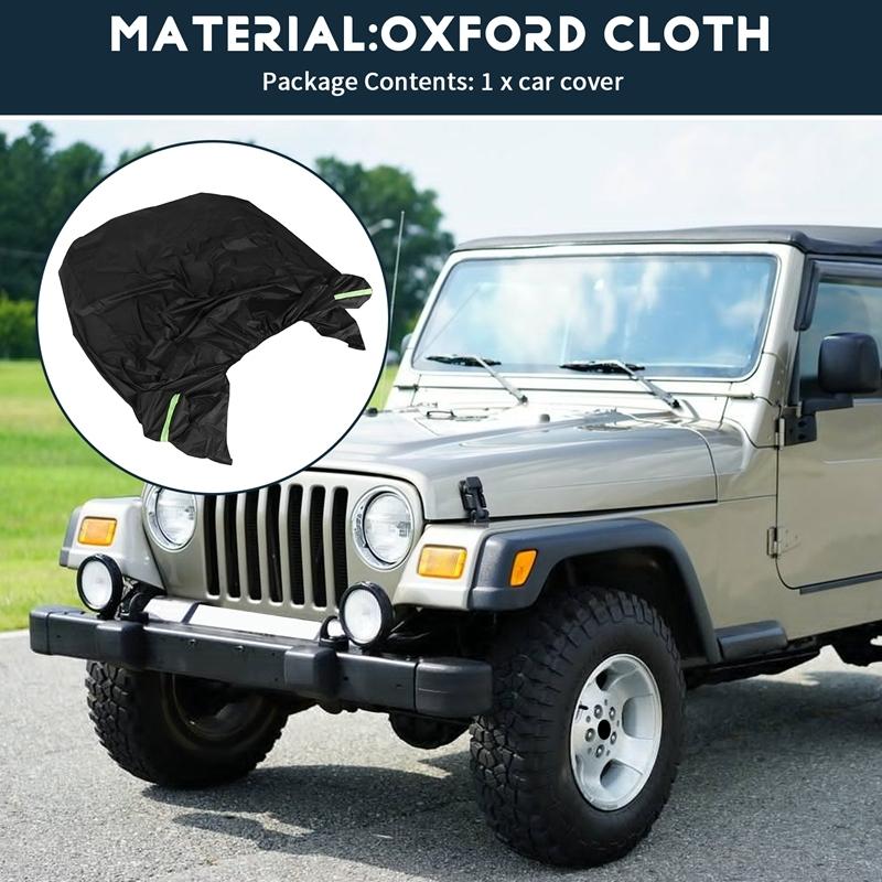 For Jeep Wrangler TJ Waterproof Anti-Ultraviolet Sunshade Dust Cover Half Heat ulation Car Cover