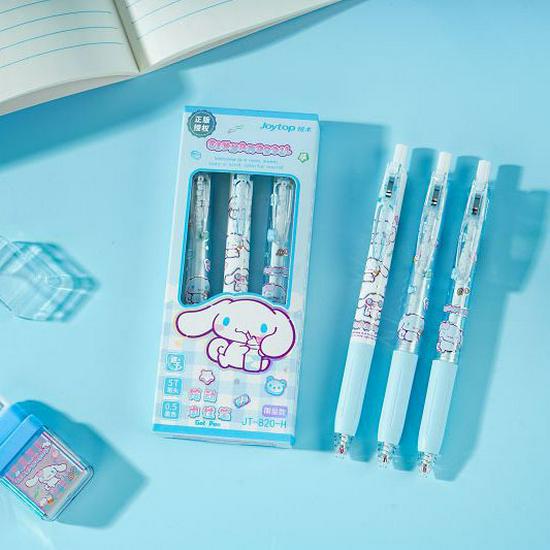 Hello Kitty Sanrio Black Click Pen - Student Exam Special, Smooth ST Nib