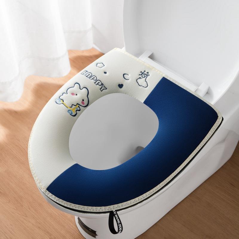 Hand toilet seat comfortable toilet cover zipper toilet seat waterproof toilet seat seat seat thickened toilet cover