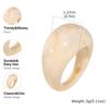Harzringe, Breite Dicke Kuppel Knöchel Finger Stapelbare Gelenkringe für Damen, Retro Acryl Transparent Vintage Schmuck