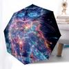 1pc Galaxy Cat Outdoor Umbrella - Automatic Opening/Closing, Portable Tri-Fold Design with 8-Rib Iron Frame, Perfect Gift for Fans and Travelers, Suit