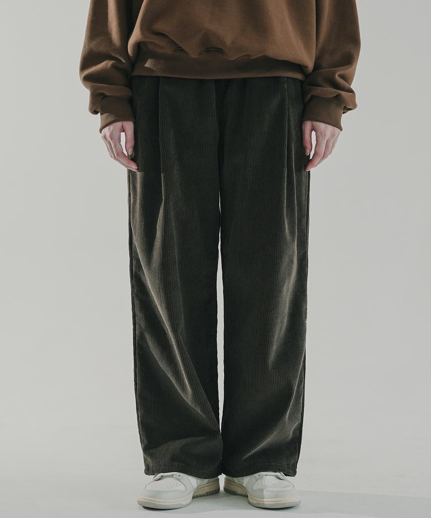 WV PROJECT Croffle Corduroy Wide Pants Khaki Brown Mjlp7618