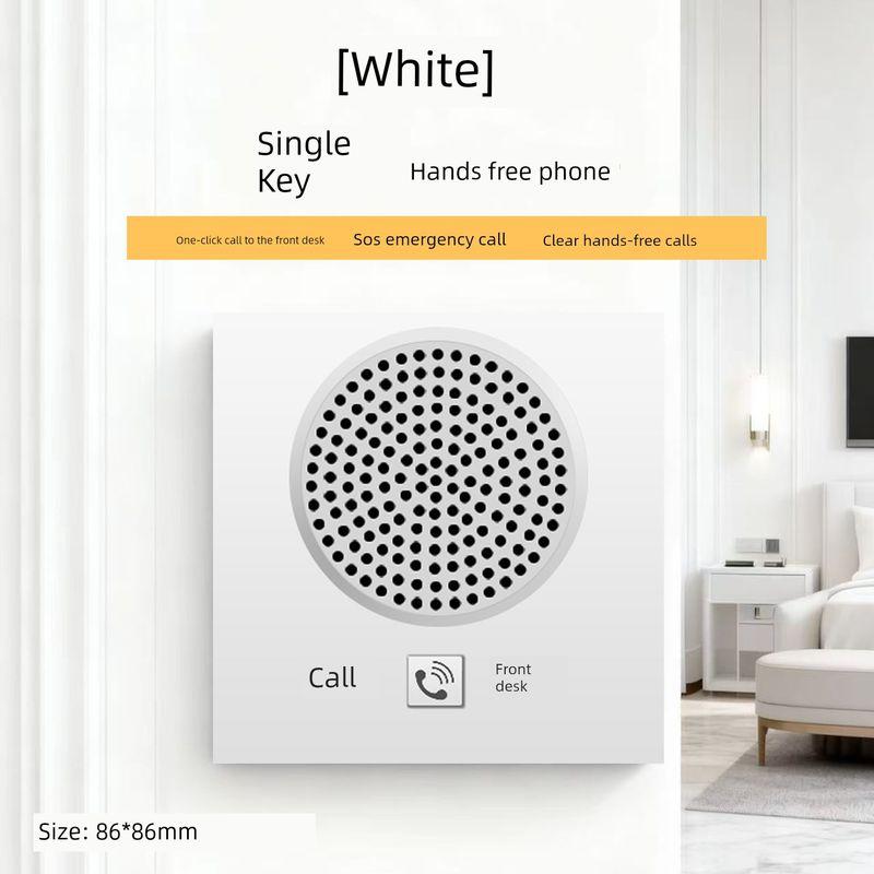 Telefon de perete încastrat pentru hotel, tip 86, cu apelare rapidă printr-o singură atingere, difuzor hands-free de înaltă definiție, apelator de urgență dedicat pentru spitale și școli