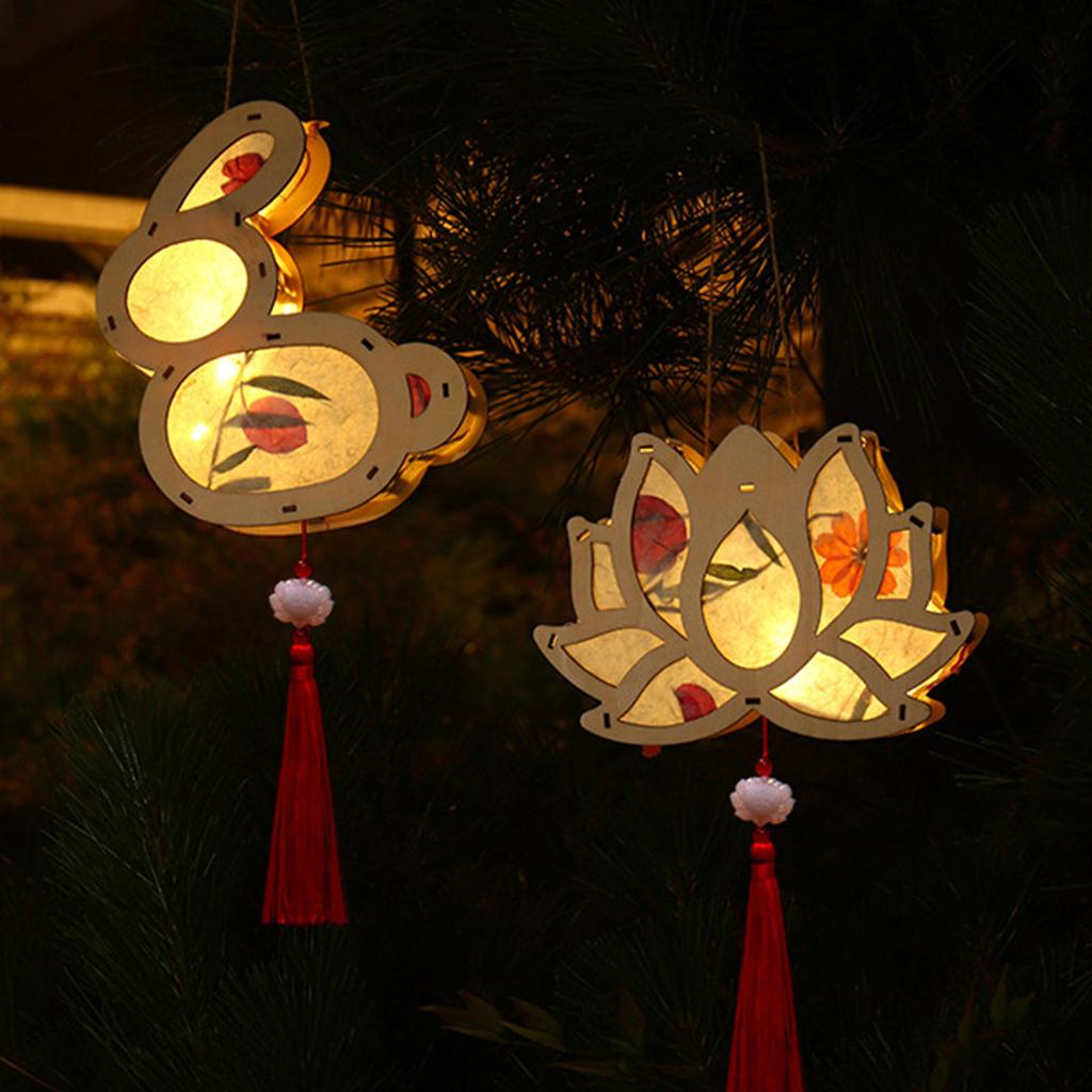 DIY Chinese Lanterns Paper Lamp Lanterns Decoration Flower Glowing Lanterns Festival Party Decoration Lamp