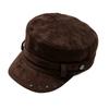 Solid Color Flat Top Hat Versatile Equestrian Hat Casual Newsboy Peaked Cap  Daily
