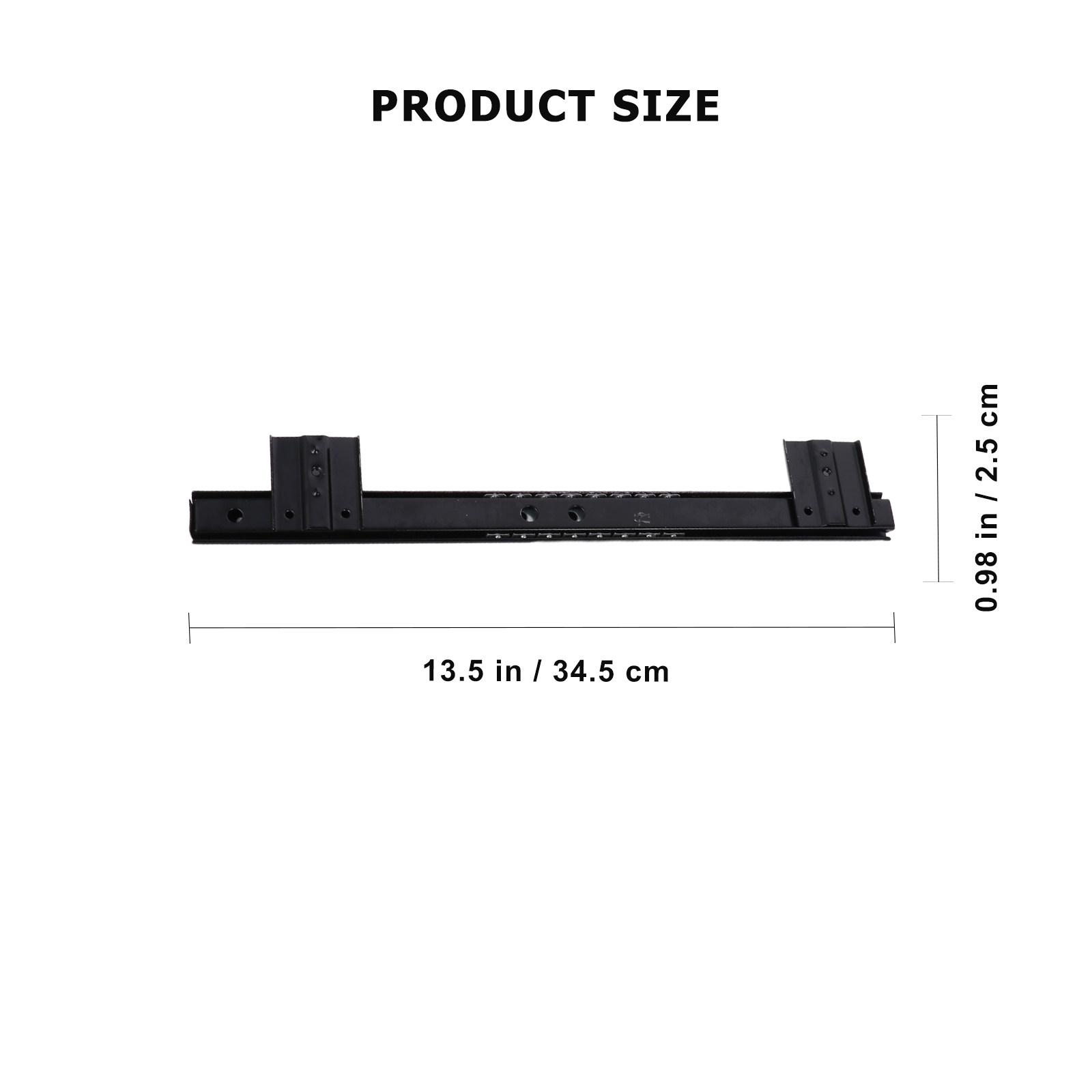 

1Pair Keyboard Slide Rail Bearing Smooth Soft-Close Keyboard Tray Drawer Track Steel Ball Bearing Silent Desk Extractable чёрный