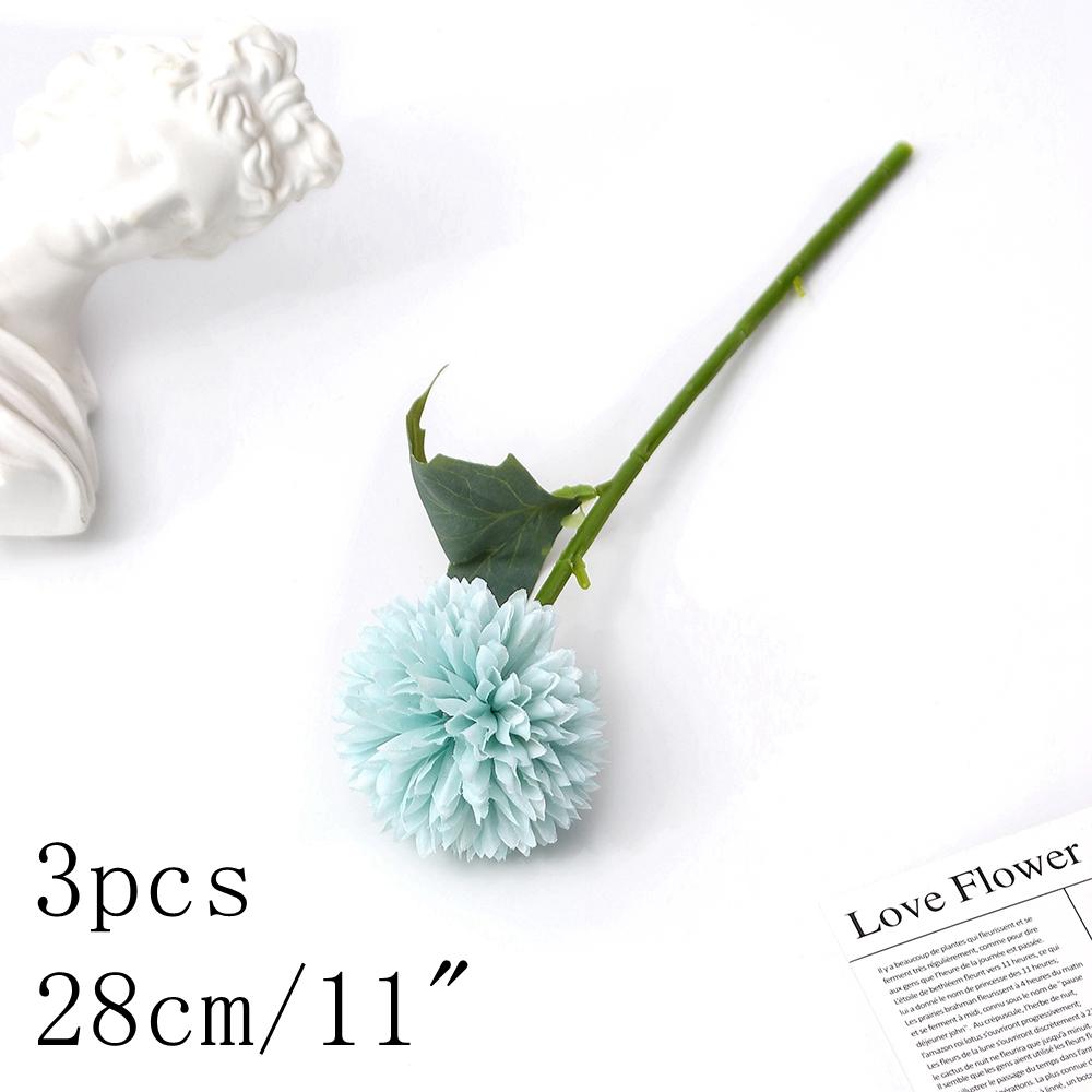 Blue Artificial Flowers Bouquet Rose Fake Flowers for Indoor Home Decor Garden Wedding Party Decoration Outdoor Vase Accessories