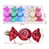 6pcs/bag Candy Shape Christmas Ornament Colorful Mini Gift Box Christmas Tree Pendant New Year Ornaments Decorations