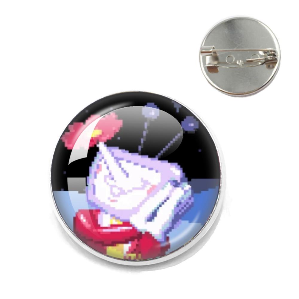 Deltarune Game Character Funny Meme Metal PinsTenna Glass Brooch Badges Accessories Pins Gamer Fans Friends Jewelry Gift