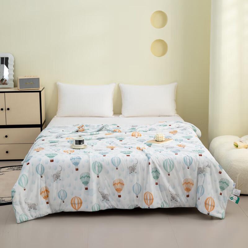 

Royal Sleeping Family Silky Cool Summer Quilt - Hot Air Balloon Pattern