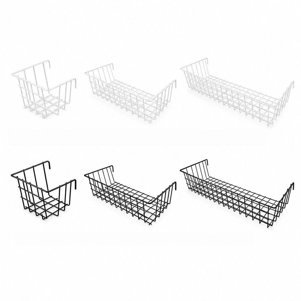 Open Wire Grid hanging basket Hanging Hook Grocery rack Hanging Organizer Basket Home Organization