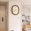Modern Home Decor Wall Clock Living Room Decoration Simple Cream Style Wooden Silent Clock