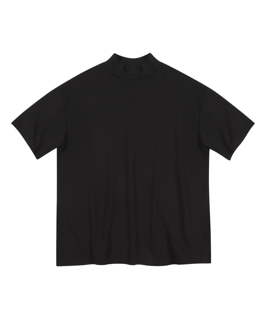 PRAIRIE Half-Neck Short-Sleeve T-Shirt (Black)
