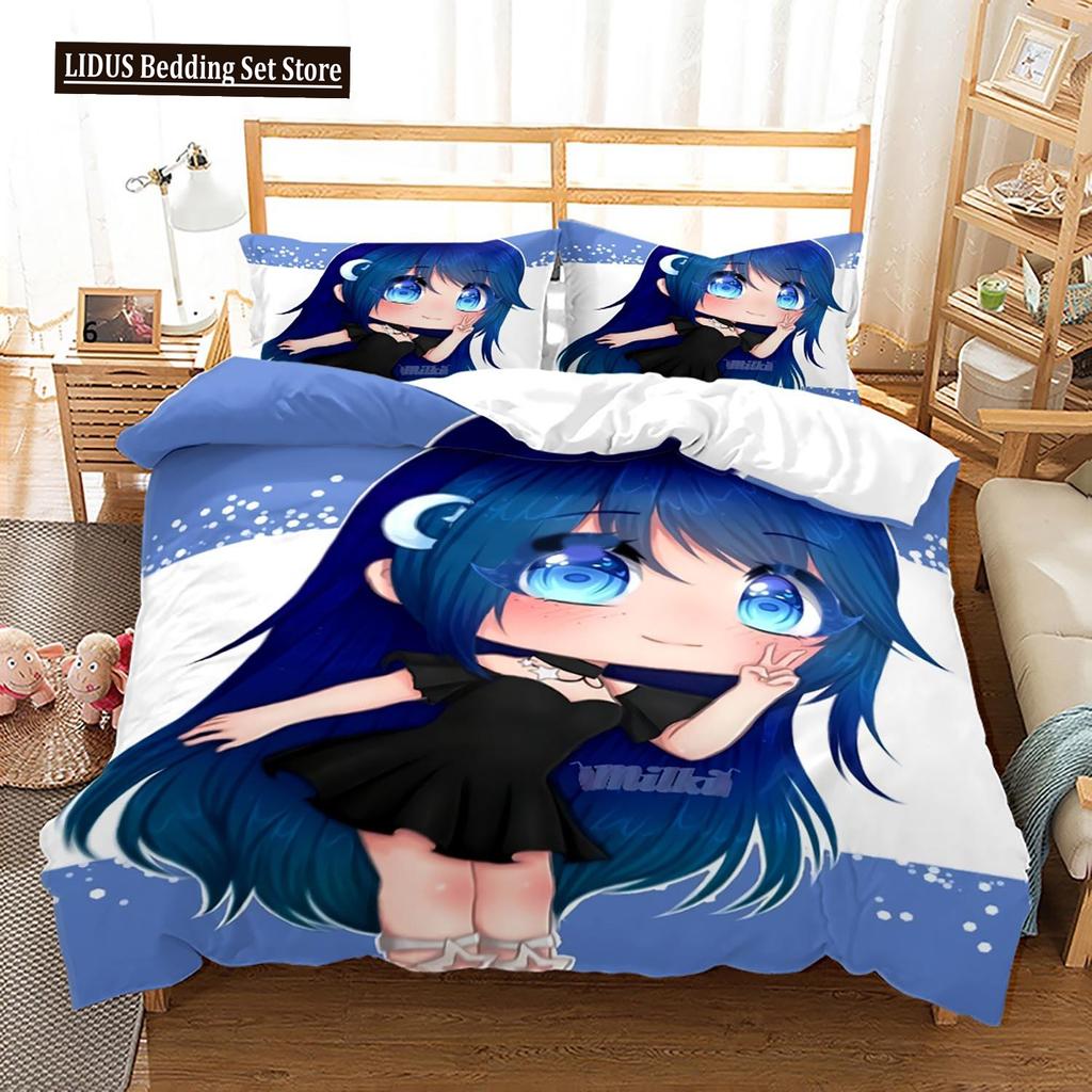 3D Printed New Gacha Life Bedding Set Pillowcase Duvet Cover 3Pcs Double Twin Full Queen King Adult Boys Bedclothes Quilt Cover