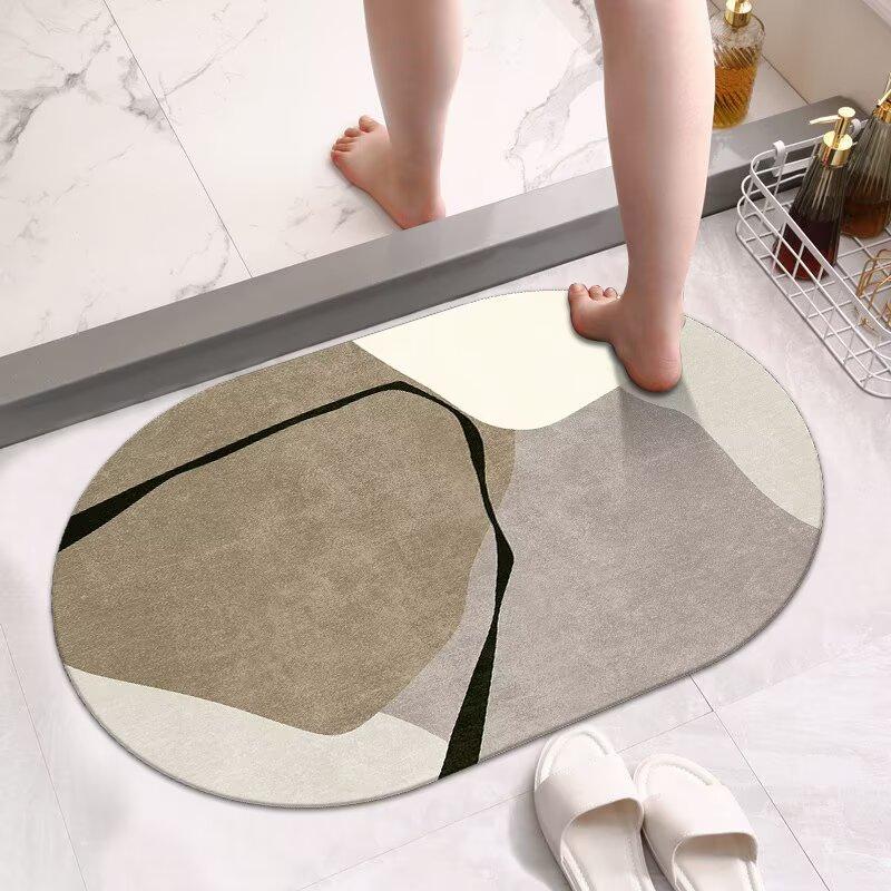 Bathroom Absorbent Floor Mat, Diatom Mud, Toilet Door Non-slip Foot Mat, Toilet Toilet Door Mat, Bathroom Small Carpet