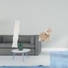 Living Room Standing Lamp Shade with Elephant Sculpture Resin Figurine Ornament for Bookshelf