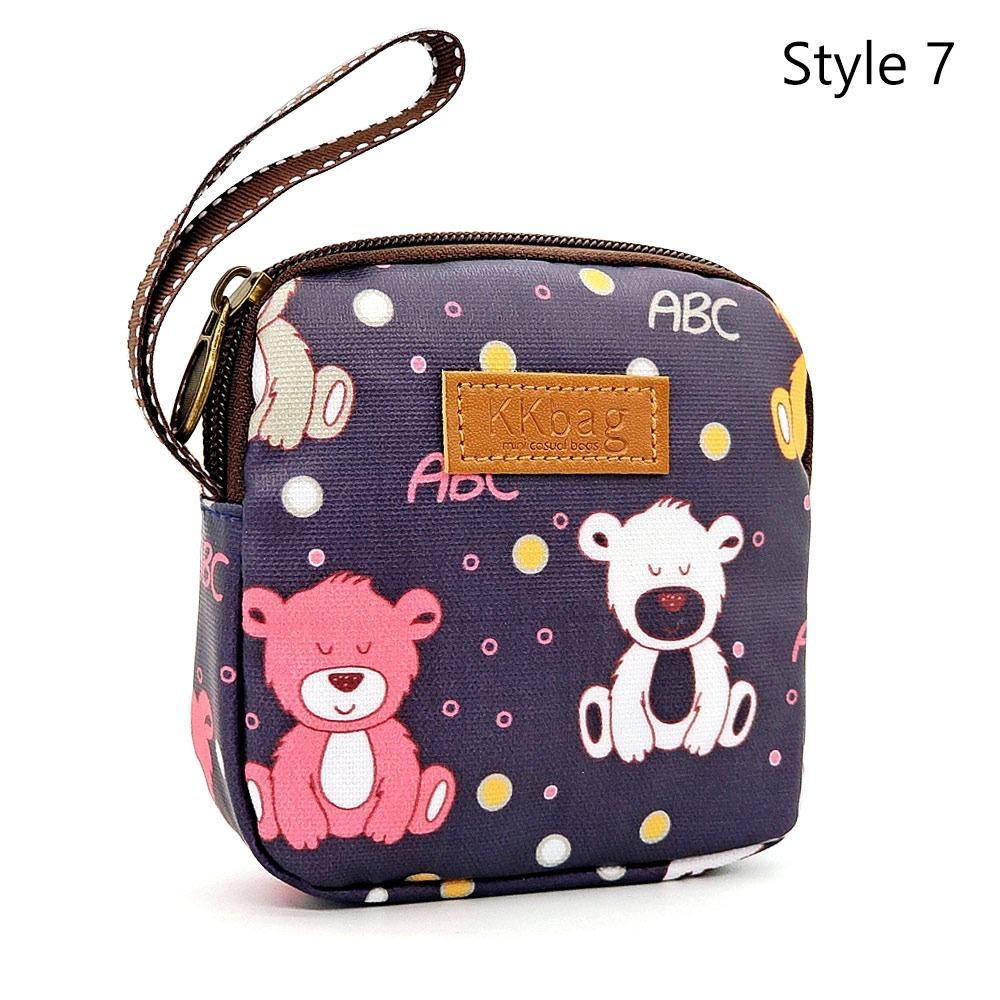 Cute Cartoon Animals Wallet Portable Lightweight Coin Purse Zipper Purse
