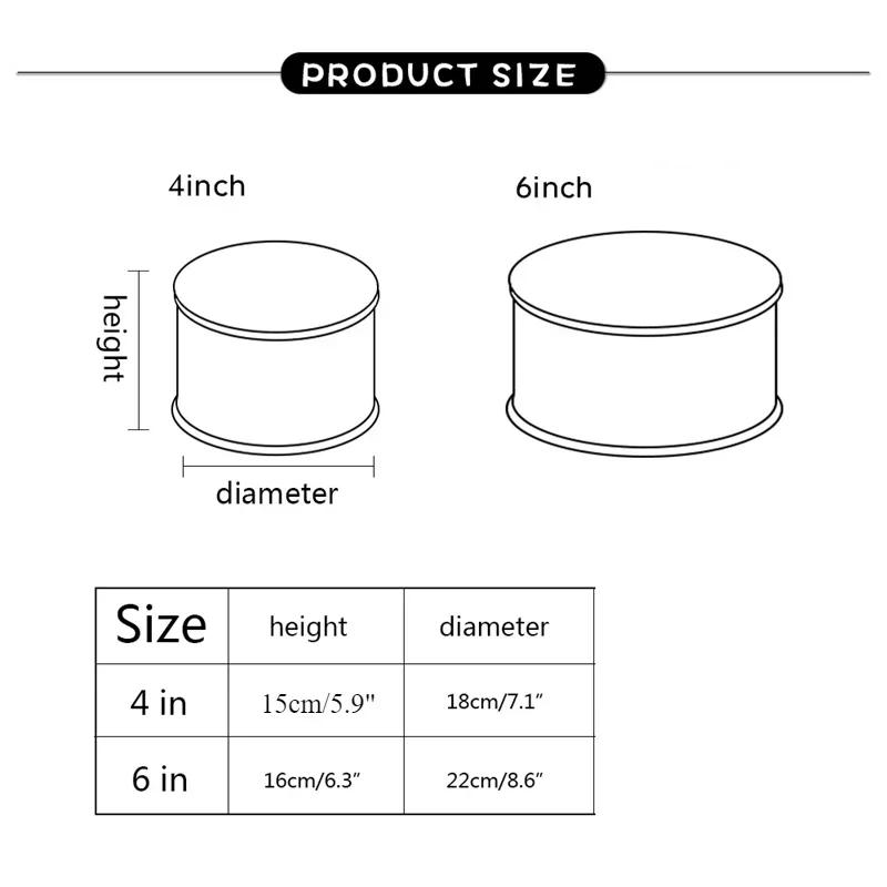 5pcs PET Clear Cake Boxes Round Transparent Cake Gift Packaging Box 4/6inch Single Layer Birthday Party Present Decor Gift Bags