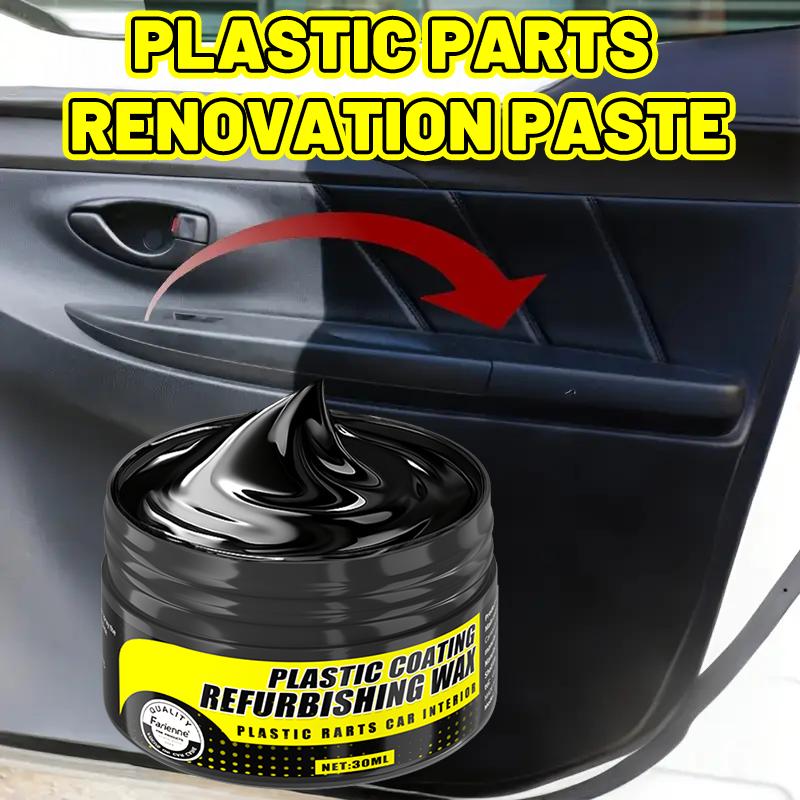 GM Plastic Repair, Rubber Black Gloss Paste, Tire Black Polish for Exterior and Interior Restoration of Cars, Bumpers, Mirrors