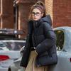 Winter Women's Waist Cinchable Loose Hooded Puffer Jacket, Fashion Casual Versatile Outerwear