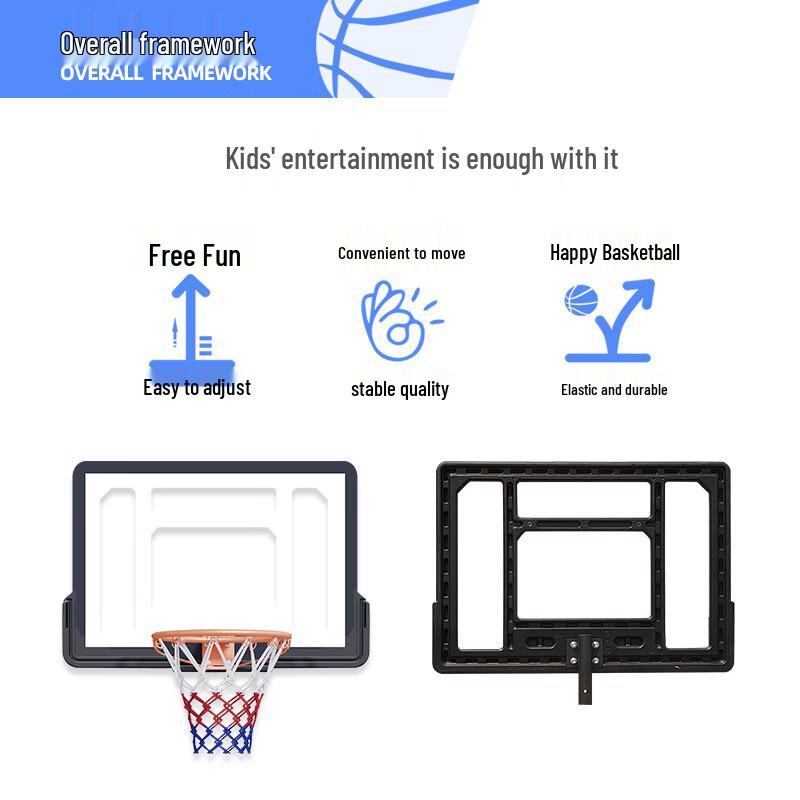 Outdoor Portable Height-Adjustable Basketball Hoop