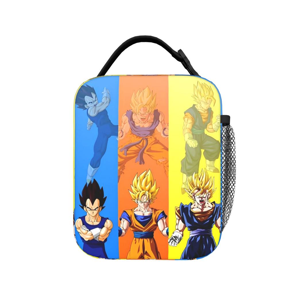 Son Goku DBZ Thermal Lunch Bags Lightweight Vegeta DBZ Lunch Container Cooler Carrier Lunch Box Tote College Journey Girls Boys