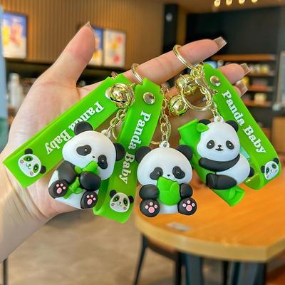 Cute Panda Car Keychain Pendant for Backpacks & Bags - Couples & Students Gift