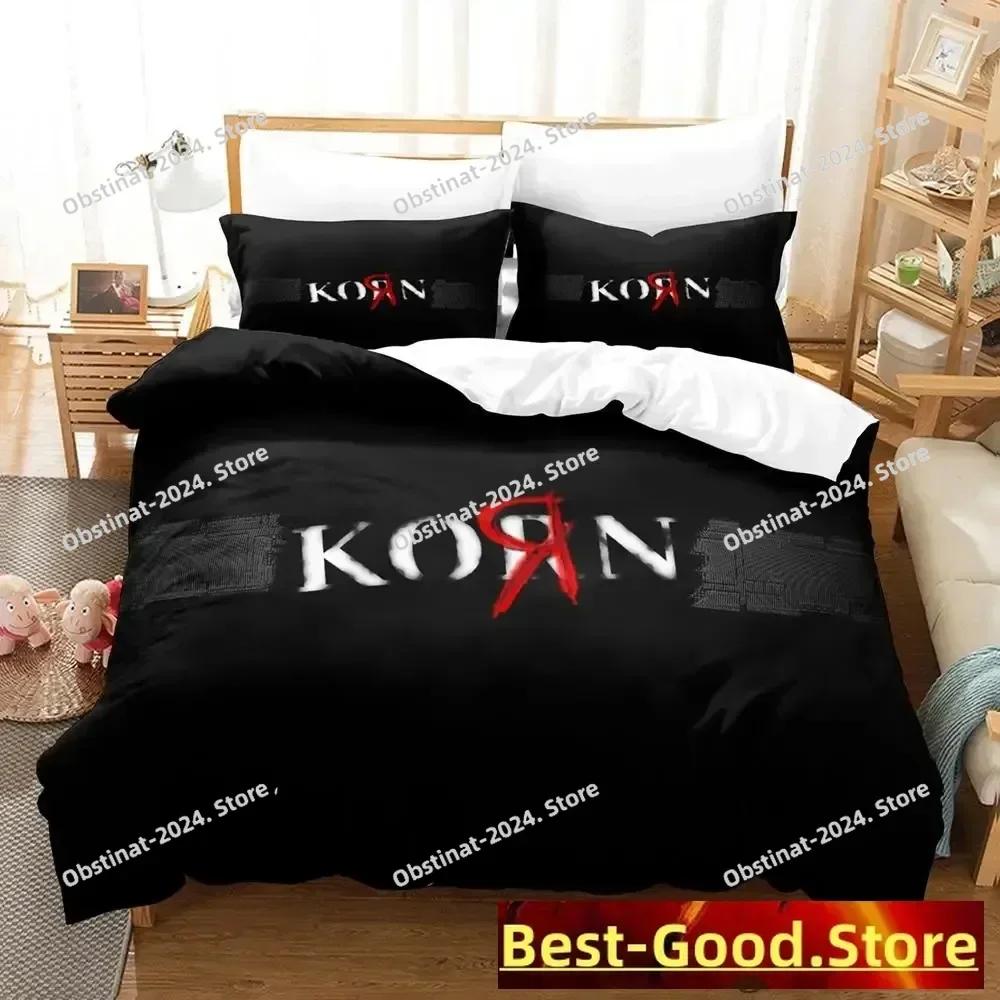 Korn rock Set Lenzuola Set Lenzuola Stampato Con Federe Copripiumino Letto Morbido Singolo Matrimoniale Queen Super King Size Camera da Letto