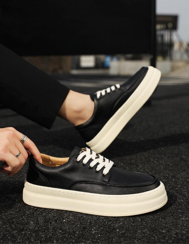 Fashion Genuine Leather Men's Shoes Luxury Handmade Designer Loafers Slip On Black Business Casual Shoes Moccasins Comfy Driving Shoes