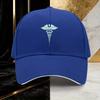 Medical Caduceus Symbol Baseball Cap Polyester Adjustable Sun Hat Unisex Casual Travel Cap